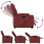 Sillón reclinable elevable cuero artificial rojo tinto en Sillones | Comprar online en Foru.es