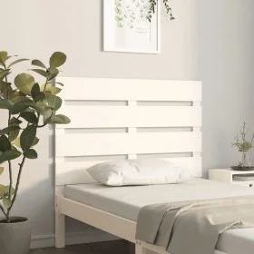 Solid white pine wood bed headboard 75x3x80 cm by , Headboards and footboards - Ref: Foro24-821368, Price: 37,72 €, Discount: %