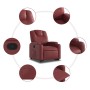 Sillón reclinable elevable cuero artificial rojo tinto en Sillones | Comprar online en Foru.es