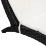 Tumbona plegable con cojín ratán sintético negra de vidaXL, Tumbonas - Ref: Foro24-41809, Precio: 116,78 €, Descuento: %