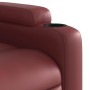 Sillón reclinable elevable cuero artificial rojo tinto en Sillones | Comprar online en Foru.es