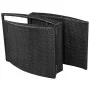 Folding sun lounger with black synthetic rattan cushion by vidaXL, Loungers - Ref: Foro24-41809, Price: 116,78 €, Discount: %