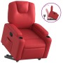 Sillón reclinable elevable cuero artificial rojo en Sillones | Comprar online en Foru.es