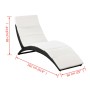 Tumbona plegable con cojín ratán sintético negra de vidaXL, Tumbonas - Ref: Foro24-41809, Precio: 143,42 €, Descuento: %