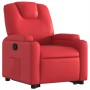 Sillón reclinable elevable cuero artificial rojo en Sillones | Comprar online en Foru.es