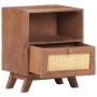 Mesita de noche de madera maciza de mango 40x30x50 cm de vidaXL, Mesitas de noche - Ref: Foro24-323597, Precio: 93,06 €, Desc...