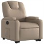 Sillón reclinable elevable cuero artificial color capuchino en Sillones | Comprar online en Foru.es