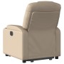 Sillón reclinable elevable cuero artificial color capuchino en Sillones | Comprar online en Foru.es