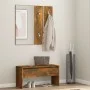 Flurmöbel-Set aus geräuchertem Eichensperrholz von , Bänke für Hallen und Lager - Ref: Foro24-820478, Preis: 71,35 €, Rabatt: %