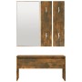 Set de muebles de recibidor madera contrachapada roble ahumado de , Bancos para recibidores y almacenamiento - Ref: Foro24-82...