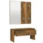 Flurmöbel-Set aus geräuchertem Eichensperrholz von , Bänke für Hallen und Lager - Ref: Foro24-820478, Preis: 71,35 €, Rabatt: %
