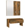 Set de muebles de recibidor madera contrachapada roble ahumado de , Bancos para recibidores y almacenamiento - Ref: Foro24-82...