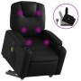 Sillón reclinable de masaje de pie cuero artificial negro en Sillones | Comprar online en Foru.es