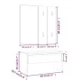 Flurmöbel-Set aus geräuchertem Eichensperrholz von , Bänke für Hallen und Lager - Ref: Foro24-820478, Preis: 71,35 €, Rabatt: %