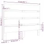 Cabecero madera maciza de pino 75x3x80 cm de , Cabeceros y pies de cama - Ref: Foro24-821367, Precio: 33,06 €, Descuento: %