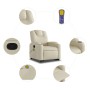 Sillón reclinable de masaje de pie cuero artificial color crema en Sillones | Comprar online en Foru.es