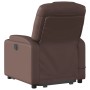 Sillón reclinable de masaje de pie de cuero sintético marrón en Sillones | Comprar online en Foru.es