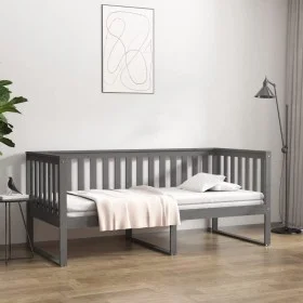 Graues Schlafsofa aus massivem Kiefernholz, 90 x 190 cm von , Betten und Lattenroste - Ref: Foro24-820883, Preis: 132,06 €, R...