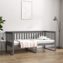 Sofá cama madera maciza de pino gris 90x190 cm de , Camas y somieres - Ref: Foro24-820883, Precio: 133,77 €, Descuento: %