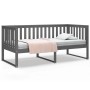 Sofá cama madera maciza de pino gris 90x190 cm de , Camas y somieres - Ref: Foro24-820883, Precio: 133,77 €, Descuento: %