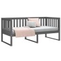 Sofá cama madera maciza de pino gris 90x190 cm de , Camas y somieres - Ref: Foro24-820883, Precio: 133,77 €, Descuento: %