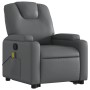 Sillón reclinable de masaje de pie cuero artificial gris en Sillones | Comprar online en Foru.es