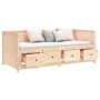 Sofá cama de madera maciza de pino 75x190 cm de , Camas y somieres - Ref: Foro24-820916, Precio: 266,60 €, Descuento: %