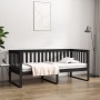 Sofá cama madera maciza de pino negro 90x190 cm de , Camas y somieres - Ref: Foro24-820885, Precio: 137,43 €, Descuento: %