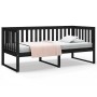 Sofá cama madera maciza de pino negro 90x190 cm de , Camas y somieres - Ref: Foro24-820885, Precio: 137,43 €, Descuento: %