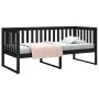 Sofá cama madera maciza de pino negro 90x190 cm de , Camas y somieres - Ref: Foro24-820885, Precio: 137,43 €, Descuento: %