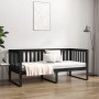 Sofá cama madera maciza de pino negro 90x190 cm de , Camas y somieres - Ref: Foro24-820885, Precio: 137,43 €, Descuento: %