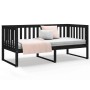 Sofá cama madera maciza de pino negro 90x190 cm de , Camas y somieres - Ref: Foro24-820885, Precio: 137,43 €, Descuento: %