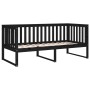 Sofá cama madera maciza de pino negro 90x190 cm de , Camas y somieres - Ref: Foro24-820885, Precio: 137,43 €, Descuento: %
