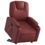 Sillón reclinable de masaje de pie cuero artificial rojo tinto en Sillones | Comprar online en Foru.es