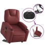 Sillón reclinable de masaje de pie cuero artificial rojo tinto en Sillones | Comprar online en Foru.es