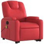 Sillón reclinable de masaje de pie cuero artificial rojo en Sillones | Comprar online en Foru.es