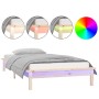 Estructura de cama con LED madera maciza 100x200 cm de , Camas y somieres - Ref: Foro24-820596, Precio: 89,16 €, Descuento: %