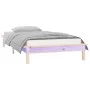 Bed frame with LED solid wood 100x200 cm by , Beds and slatted bases - Ref: Foro24-820596, Price: 88,28 €, Discount: %
