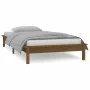 Bed frame with LED solid wood honey brown 90x200 cm by , Beds and slatted bases - Ref: Foro24-820594, Price: 115,25 €, Discou...