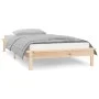 Bed frame with LED solid wood 100x200 cm by , Beds and slatted bases - Ref: Foro24-820596, Price: 88,28 €, Discount: %