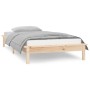 Estructura de cama con LED madera maciza 100x200 cm de , Camas y somieres - Ref: Foro24-820596, Precio: 89,16 €, Descuento: %