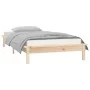 Bed frame with LED solid wood 100x200 cm by , Beds and slatted bases - Ref: Foro24-820596, Price: 88,28 €, Discount: %