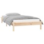 Estructura de cama con LED madera maciza 100x200 cm de , Camas y somieres - Ref: Foro24-820596, Precio: 89,16 €, Descuento: %