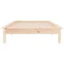 Bed frame with LED solid wood 100x200 cm by , Beds and slatted bases - Ref: Foro24-820596, Price: 88,28 €, Discount: %