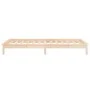 Bed frame with LED solid wood 100x200 cm by , Beds and slatted bases - Ref: Foro24-820596, Price: 88,28 €, Discount: %