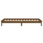 Estructura de cama con LED madera maciza marrón miel 90x200 cm de , Camas y somieres - Ref: Foro24-820594, Precio: 116,77 €, ...