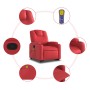 Sillón reclinable de masaje de pie cuero artificial rojo en Sillones | Comprar online en Foru.es
