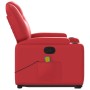 Sillón reclinable de masaje de pie cuero artificial rojo en Sillones | Comprar online en Foru.es