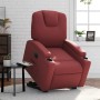 Sillón elevable eléctrico cuero artificial rojo tinto en Sillones | Comprar online en Foru.es