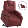 Sillón elevable eléctrico cuero artificial rojo tinto en Sillones | Comprar online en Foru.es